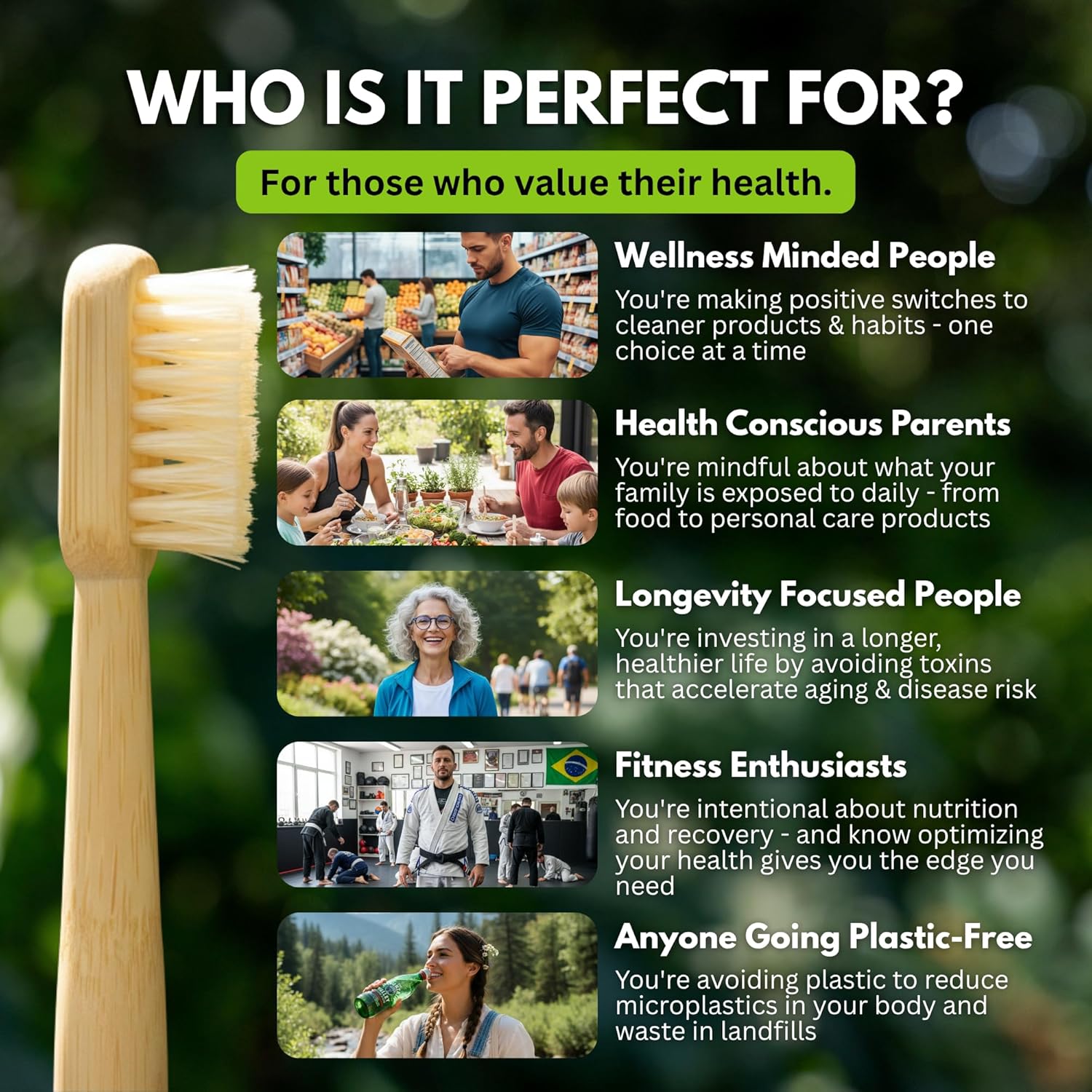 Bamboo Toothbrush Set (4 Pack) - Image 2